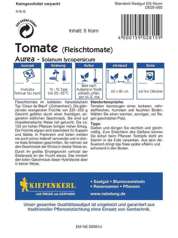 Tomate Aurea F1 | Tomatensamen Von Kiepenkerl 4 Tomate Aurea F1 | Tomatensamen Von Kiepenkerl – Bild 2