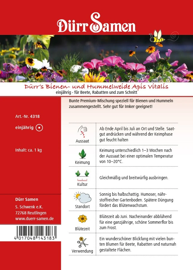 Bienen- Und Hummelweide Apis Vitalis (1 Kg) | Blumensamen Von Dürr Samen 3 Bienen- Und Hummelweide Apis Vitalis (1 Kg) | Blumensamen Von Dürr Samen