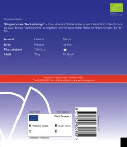 Stangenbohne Neckarkönigin | BIO Stangenbohnensamen Von De Bolster