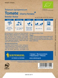 BIO Cherry - Tomate Bolstar Baloe | Kirschtomatensamen Von Kiepenkerl 5 BIO Cherry - Tomate Bolstar Baloe | Kirschtomatensamen Von Kiepenkerl -Deutschland Wiesen Pracht Verkaufs-Shop 539788 BIO Cherry Tomate Bolstar Baloe 2794 1