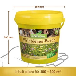 Wildbienen - Weide Im 1 L Eimer | Bienenwiese Von N.L. Chrestensen -Deutschland Wiesen Pracht Verkaufs-Shop 540519 Wildbienen Weide im 1 l Eimer 6