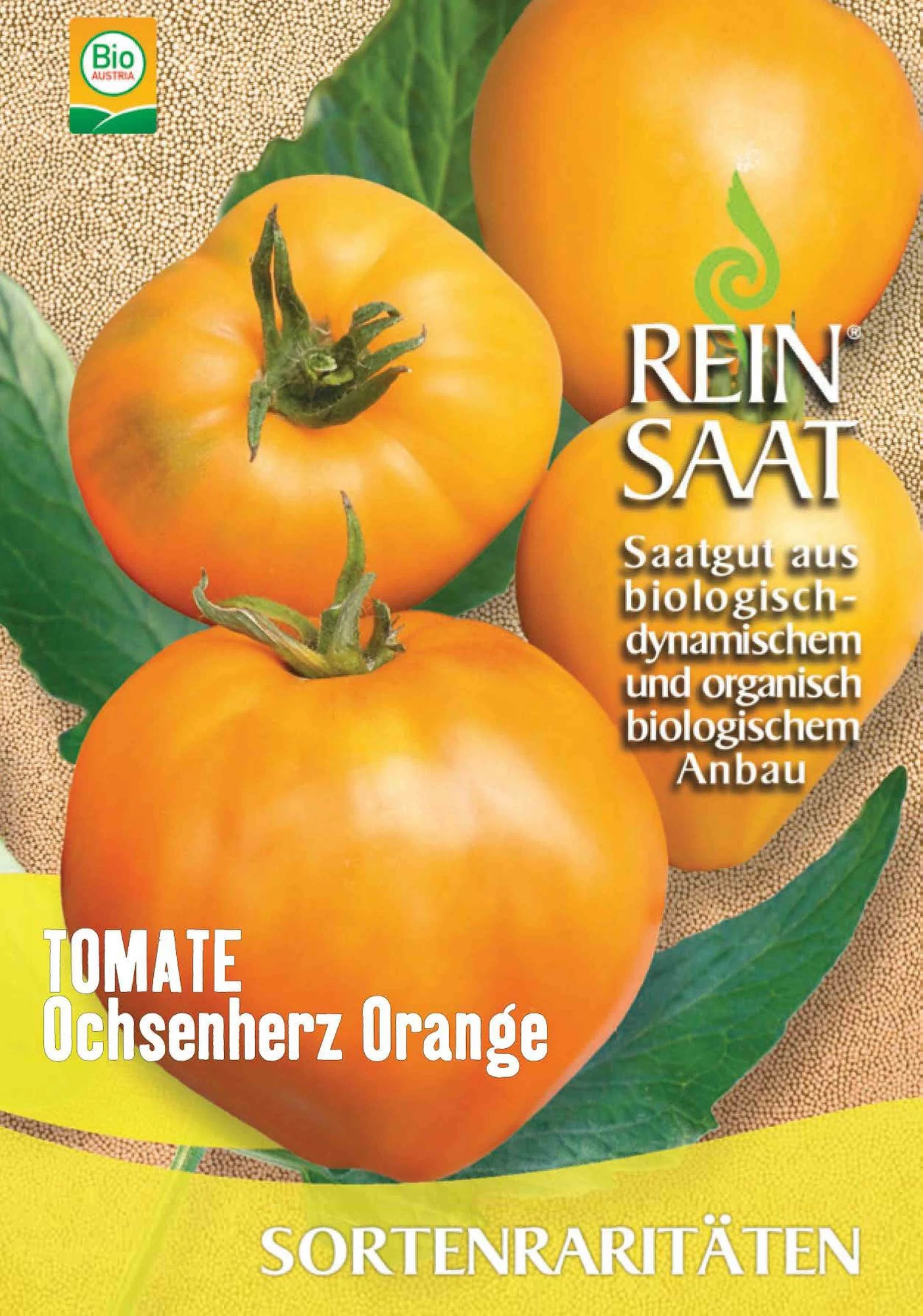 Tomate Ochsenherz Orange | BIO Tomatensamen Von Reinsaat 3 Tomate Ochsenherz Orange | BIO Tomatensamen Von Reinsaat