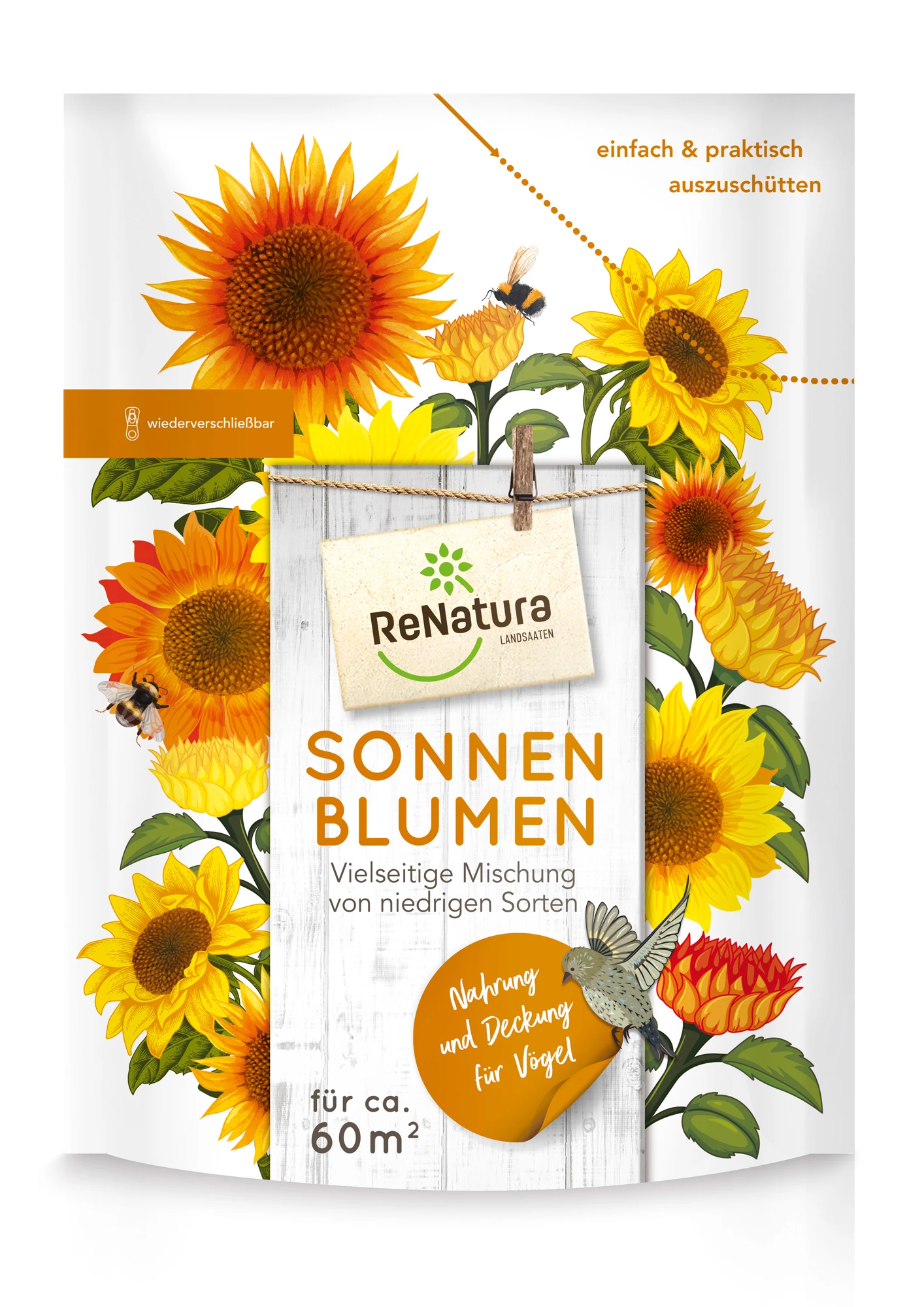 Sonnenblumen (300 G) | Insektenwiese Von ReNatura 3 Sonnenblumen (300 G) | Insektenwiese Von ReNatura