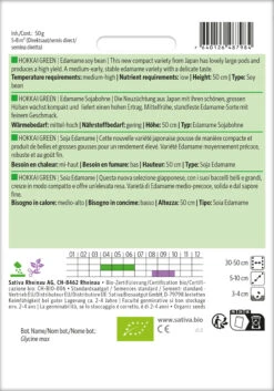 Sojabohne Hokkai Green | BIO Bohnensamen Von Sativa Rheinau -Deutschland Wiesen Pracht Verkaufs-Shop 549728 BIO Sojabohne Hokkai Green bo97 sr 1
