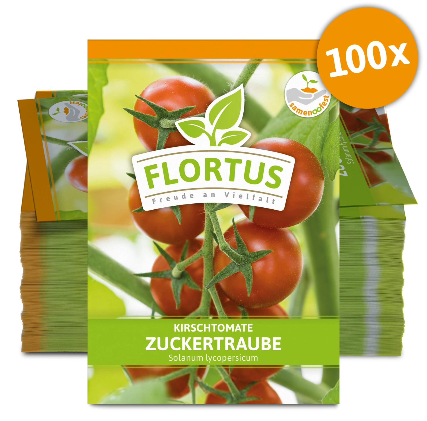 Kirschtomate Zuckertraube (100 Stück) | Kirschtomatensamen Von FLORTUS 3 Kirschtomate Zuckertraube (100 Stück) | Kirschtomatensamen Von FLORTUS