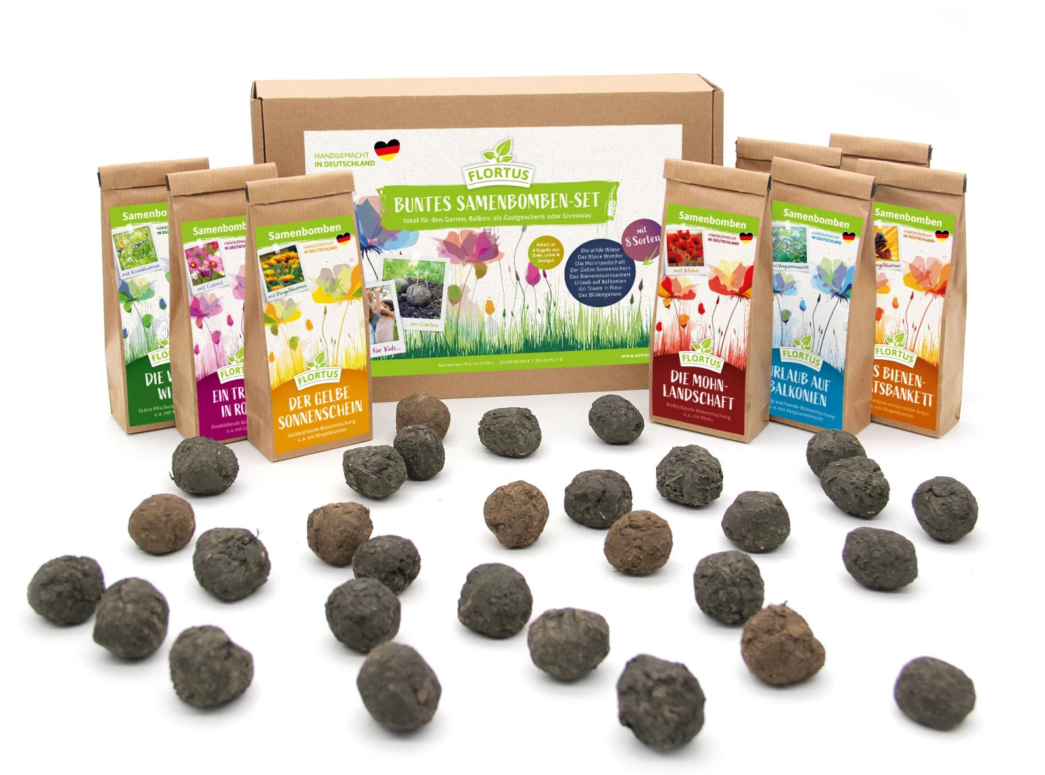 Samenbomben Set (8 Päckchen) | Blumensamenmischung Von FLORTUS 5 Samenbomben Set (8 Päckchen) | Blumensamenmischung Von FLORTUS – Bild 3